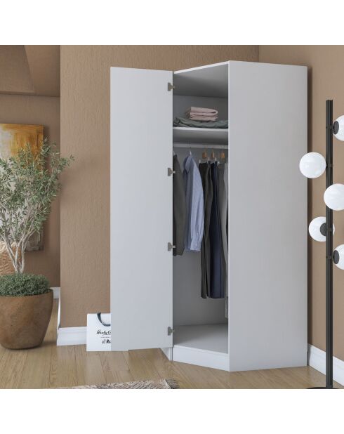 Armadio BA205 - 4595 bianco - 91 x 210 x 57,5 cm
