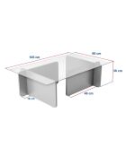Flavio Venetiaanse notenhouten salontafel - 105x30x65 cm