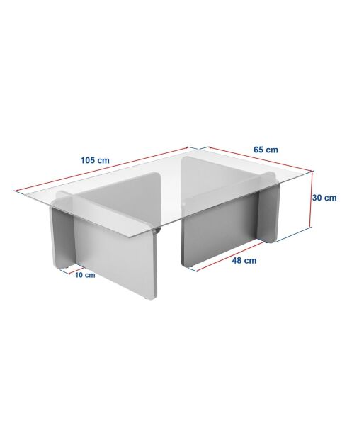 Flavio Venetiaanse notenhouten salontafel - 105x30x65 cm
