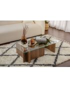Flavio Venetiaanse notenhouten salontafel - 105x30x65 cm