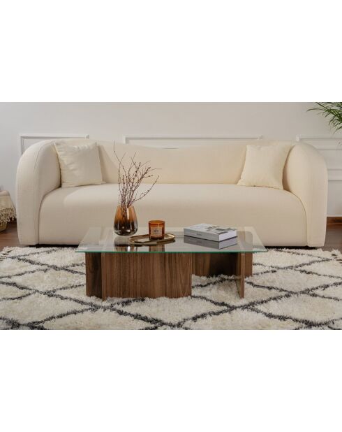 Flavio Venetiaanse notenhouten salontafel - 105x30x65 cm