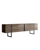 Set de muebles de salón Luxe Set de nogal y negro, 180 x 30 x 47 cm/90 x 39 x 40 cm