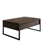 Set de muebles de salón Luxe Set de nogal y negro, 180 x 30 x 47 cm/90 x 39 x 40 cm