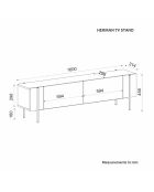 Porta TV Herman in noce - 160x45,6x31,4 cm