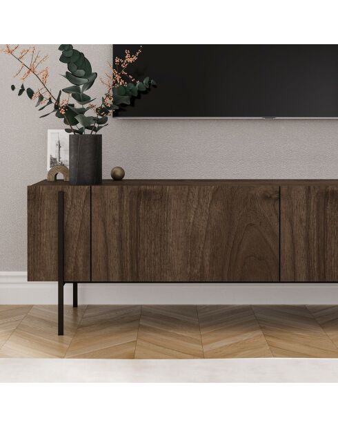 Mueble TV Herman en nogal - 160x45,6x31,4 cm