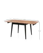 Totem uitschuifbare eettafel - 3043 Atlantic pine - 80x75x80 cm