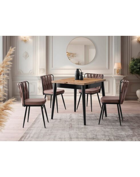 Totem uitschuifbare eettafel - 3043 Atlantic pine - 80x75x80 cm