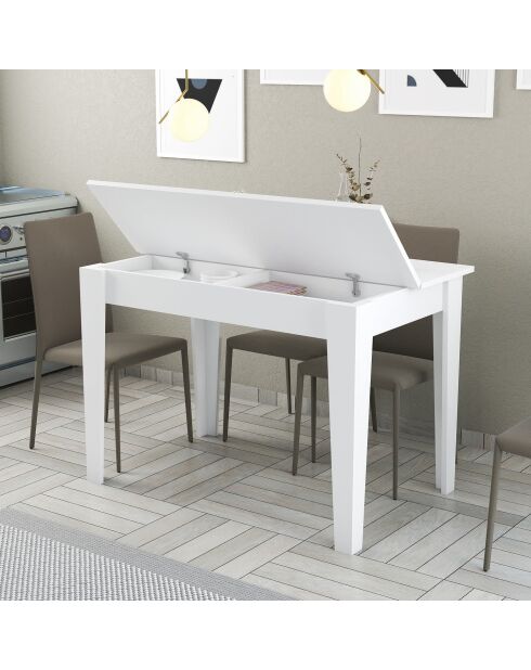 Kiev 510 witte keukentafel - 110x75x72 cm
