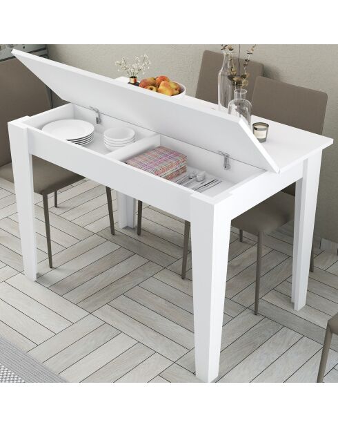 Kiev 510 witte keukentafel - 110x75x72 cm