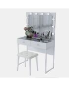 Mesa de maquillaje BJ164 - 4481 blanca - 90x141,8x40 cm