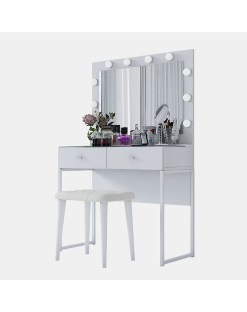 Mesa de maquillaje BJ164 - 4481 blanca - 90x141,8x40 cm