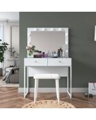 Mesa de maquillaje BJ164 - 4481 blanca - 90x141,8x40 cm