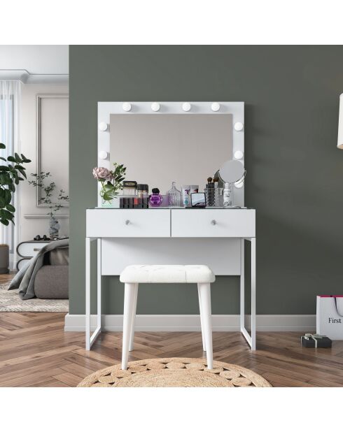 Tavolo da trucco BJ164 - 4481 bianco - 90x141,8x40 cm