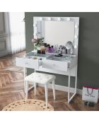 Mesa de maquillaje BJ164 - 4481 blanca - 90x141,8x40 cm