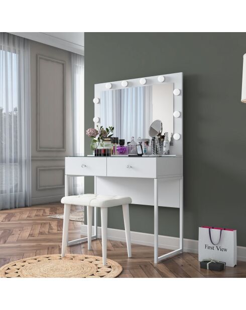 Tavolo da trucco BJ164 - 4481 bianco - 90x141,8x40 cm