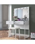 Mesa de maquillaje BJ164 - 4481 blanca - 90x141,8x40 cm
