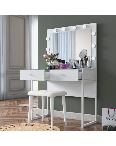 Tavolo da trucco BJ164 - 4481 bianco - 90x141,8x40 cm