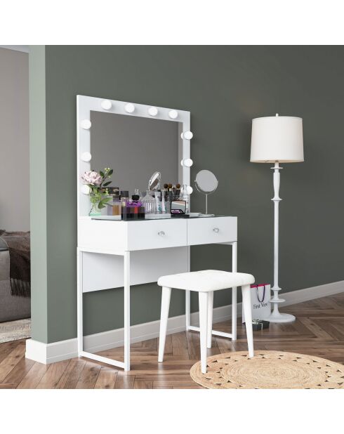 Tavolo da trucco BJ164 - 4481 bianco - 90x141,8x40 cm