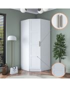 Armadio BA191 - 4566 bianco - 91 x 210 x 57,5 cm