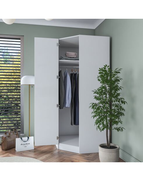 Armario BA191 - 4566 blanco - 91 x 210 x 57,5 cm