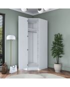 Armadio BA191 - 4566 bianco - 91 x 210 x 57,5 cm