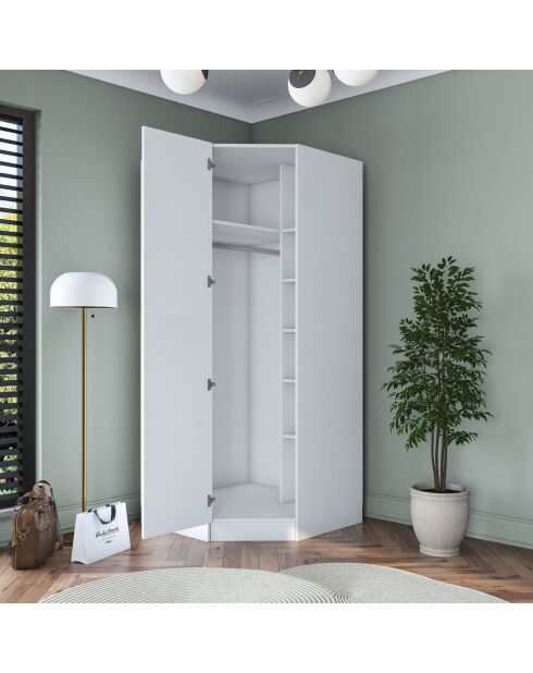 Armario BA191 - 4566 blanco - 91 x 210 x 57,5 cm
