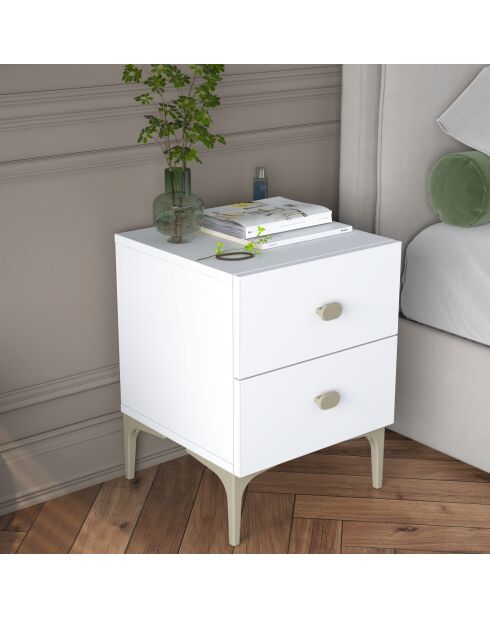 Nachtkastje BD110 - 4111 wit - 39,6x53,7x37,5 cm