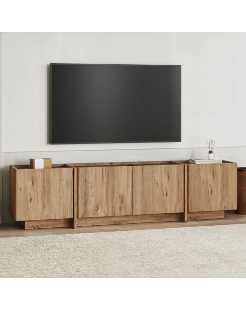 Lowen Fernsehtisch aus Atlantikkiefer/Anthrazit, 180 x 46 x 35 cm