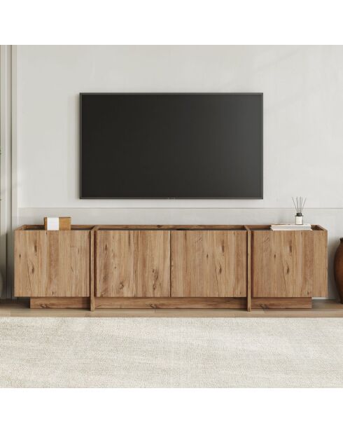 Lowen Fernsehtisch aus Atlantikkiefer/Anthrazit, 180 x 46 x 35 cm