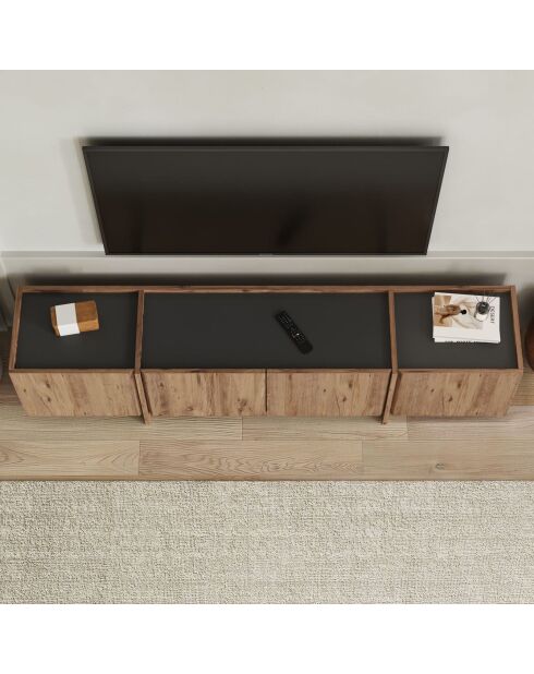 Lowen Fernsehtisch aus Atlantikkiefer/Anthrazit, 180 x 46 x 35 cm