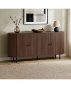 Nobele notenhouten console - 180x80x40 cm