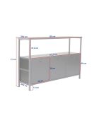 Console Solace zwart/zwart hout - 120x77x30 cm