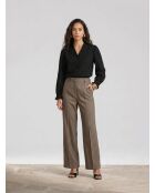 Blouse en coton Augustine noire