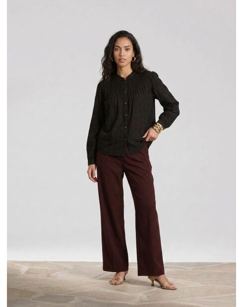 Blouse en coton Fernande noire
