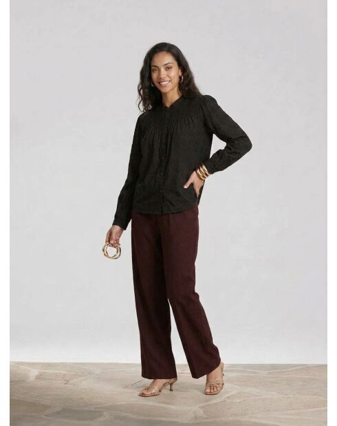 Blouse en coton Fernande noire