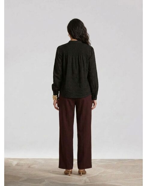Blouse en coton Fernande noire