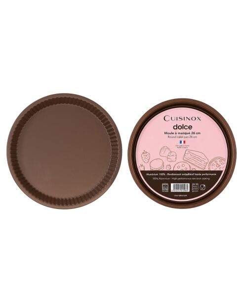 Le Duo des Classiques Dolce 1 moule à tarte D.28 cm et 1 moule à manqué D.26cm rose