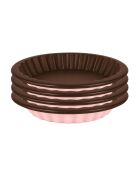Set mit 4 rosafarbenen Dolce Tortenformen - D.10cm