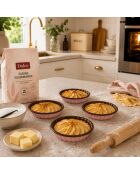 Set mit 4 rosafarbenen Dolce Tortenformen - D.10cm