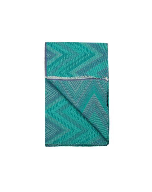 Foulard en coton Adrien bleu - 70x180 cm