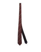 Sacha braune Seidenkrawatte - L.7 cm