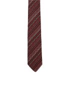 Sacha braune Seidenkrawatte - L.7 cm