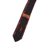Sacha braune Seidenkrawatte - L.7 cm