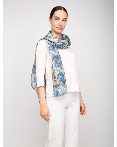 Foulard Inès multicolore - 68x180 cm
