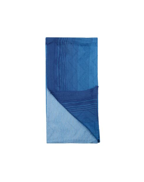 Foulard en coton Robin bleu - 40x180 cm