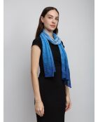 Foulard en coton Robin bleu - 40x180 cm