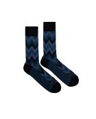 Chaussettes courtes en coton Adrien tons bleus