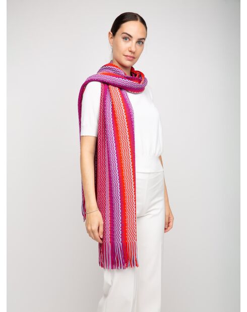 Foulard en laine Camille multicolore - 45x200 cm