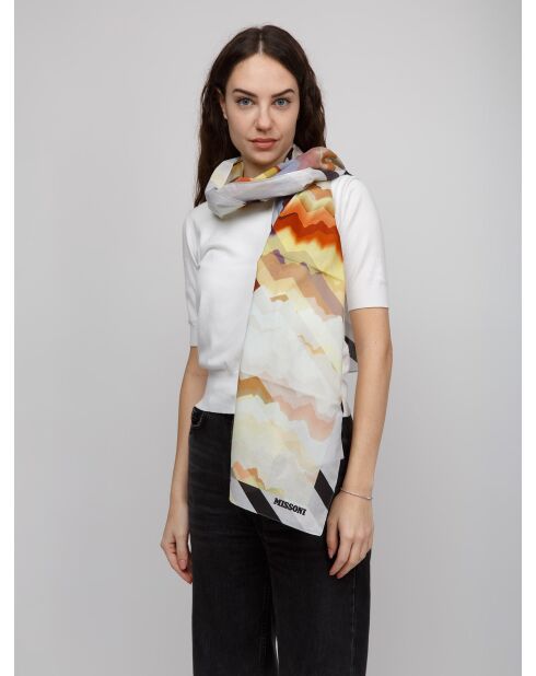 Foulard en coton Léa multicolore - 70x180 cm
