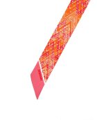 Twilly en soie Marguerite orange/rose - 2x120 cm